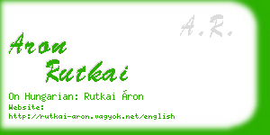 aron rutkai business card