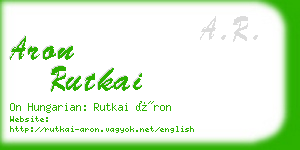 aron rutkai business card